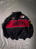 Black Ferrari Racing Jacket – Premium Faux Leather F1 Motorsport Jacket for Men & Women