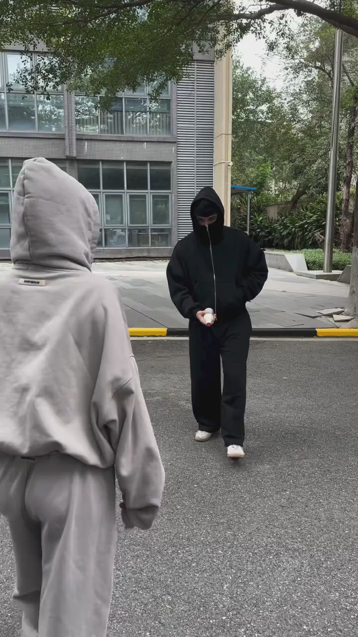 Black Balaclava Hoodie – DripHeaven .in clothing brand Stealth Comfort Edition