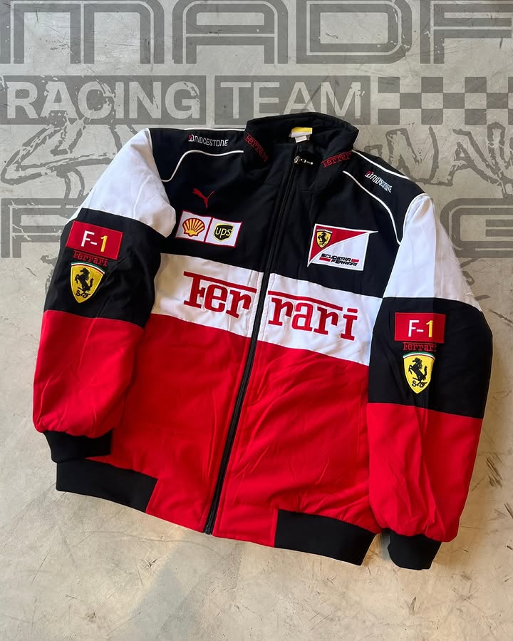 Ferrari Printed Racing Jacket – Premium Motorsport Streetw