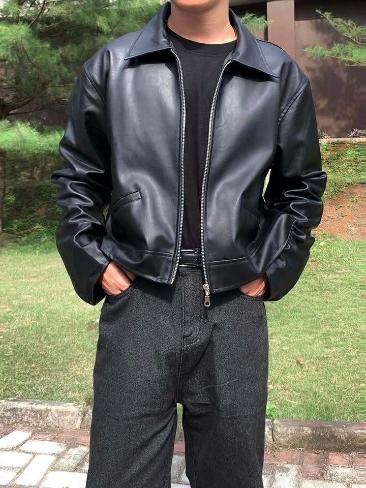 DripHeaven.in | Black Faux Leather Jacket | Premium Biker Streetwear | Luxury Edition | Limited Stock