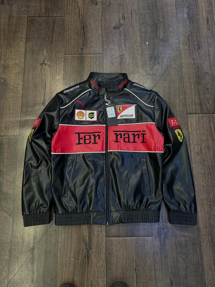 Ferrari Racing F1 Premium Leather Jacket – Motorsport Edition