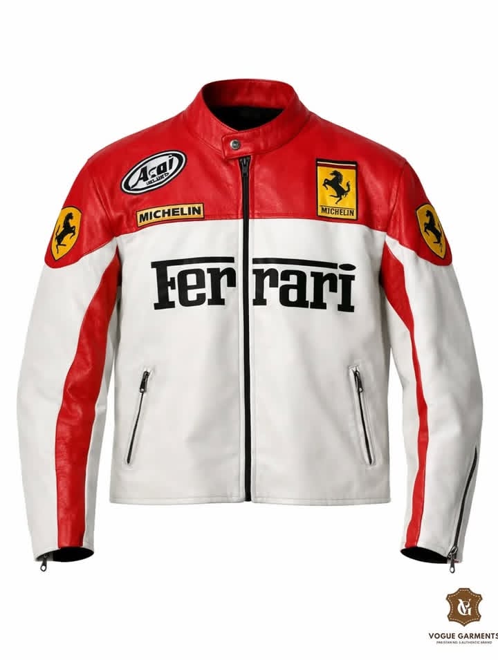 Ferrari Unisex Leather Jacket। DripHeaven