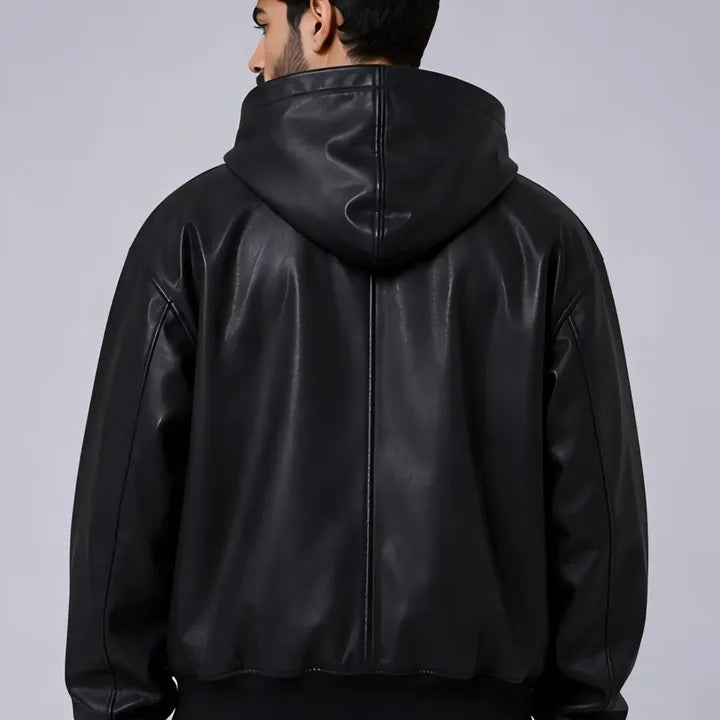 Shadow Hood Premium Black Hoodie Jacket – Oversized Streetwear | DripHeaven