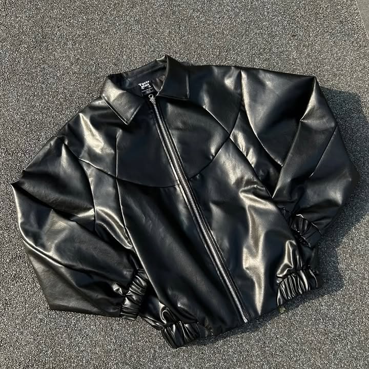 Premium Black Leather Jacket – High Quality Stylish Streetwear | Dripheaven Clothing Brand
