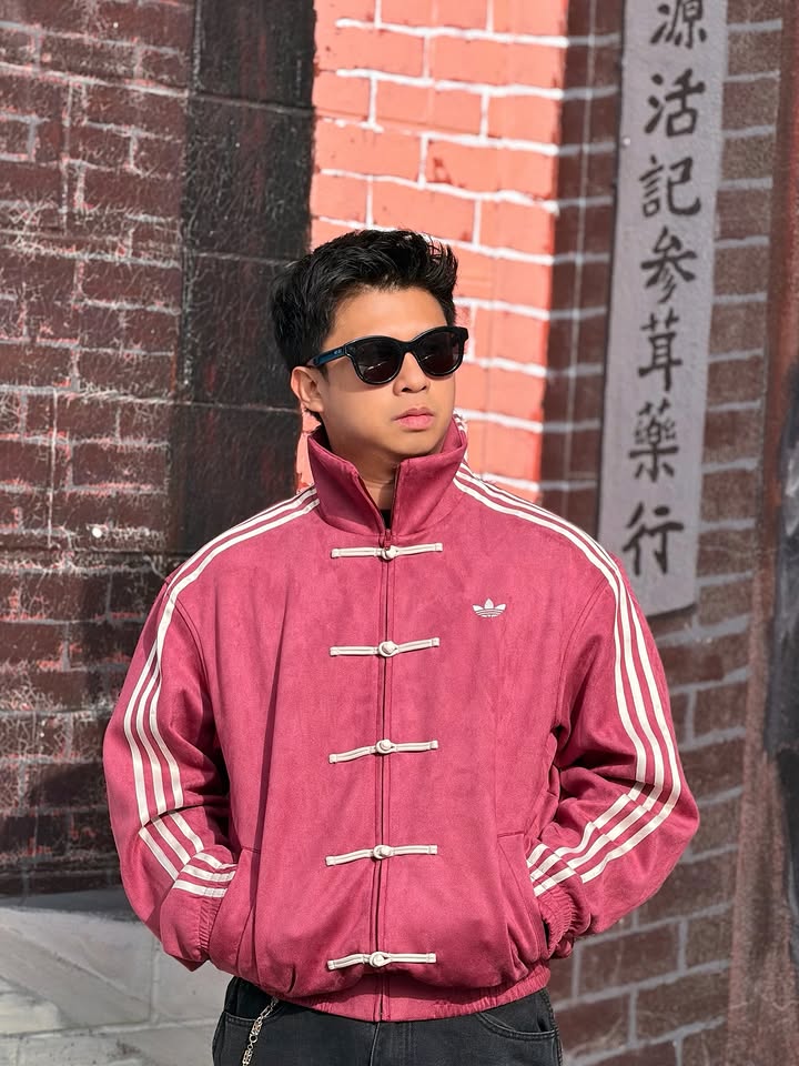Dripheaven Premium Red Chinese Knot Jacket for Men – Korean Streetwear Casual Track Jacket