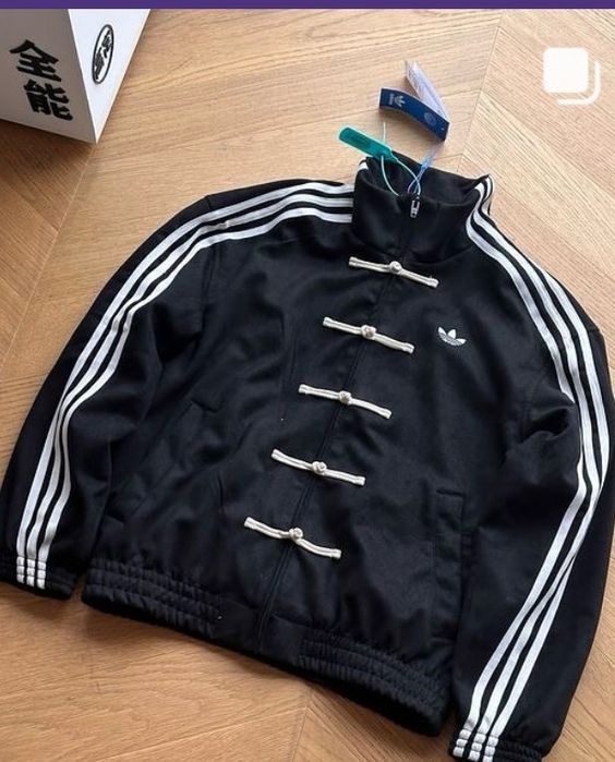 DripHeaven clothing CNY Premium Black Stripe Jacket | High Neck Zip-Up Casual Streetwear Jacket for Men & Women