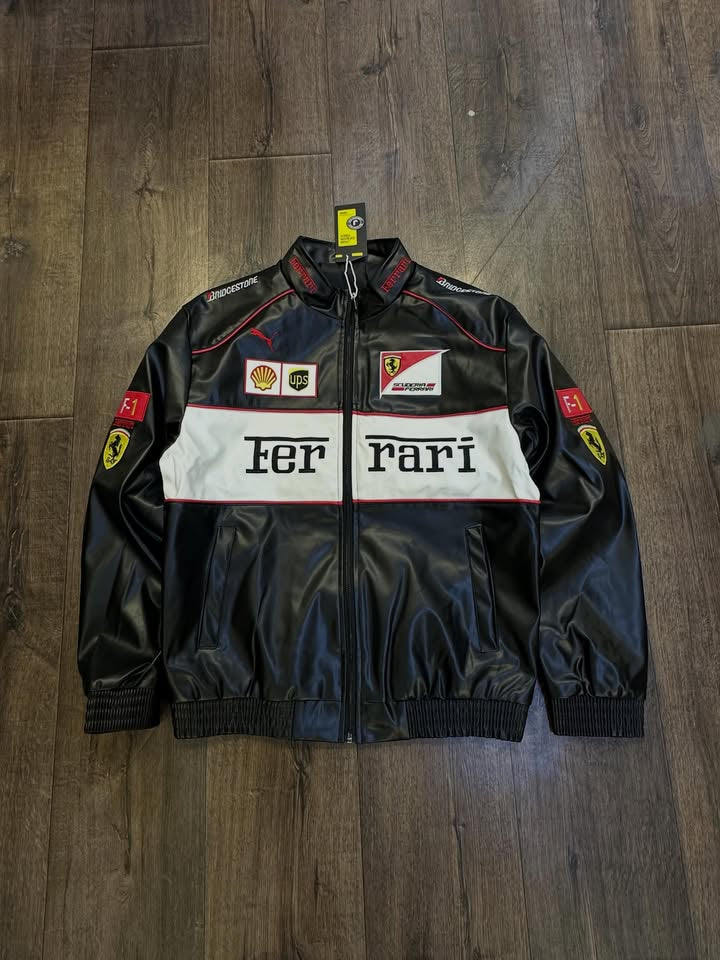 Ferrari Racing F1 Premium Leather Jacket – Motorsport Edition