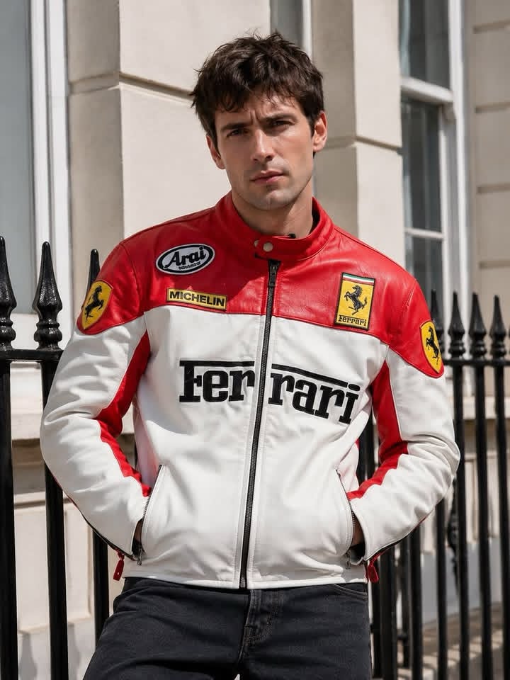 Ferrari Unisex Leather Jacket। DripHeaven