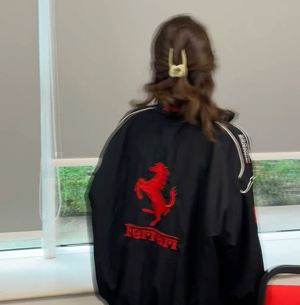 Premium Black ferarri embroidery Jacket