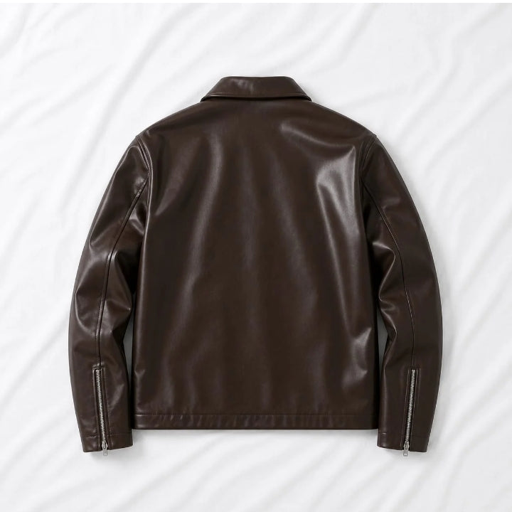 Most premium: The Regent Leather Jacket(Brown)