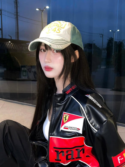 Ferrari F1 Premium Leather Racing Jacket – Elite Motorsport Apparel