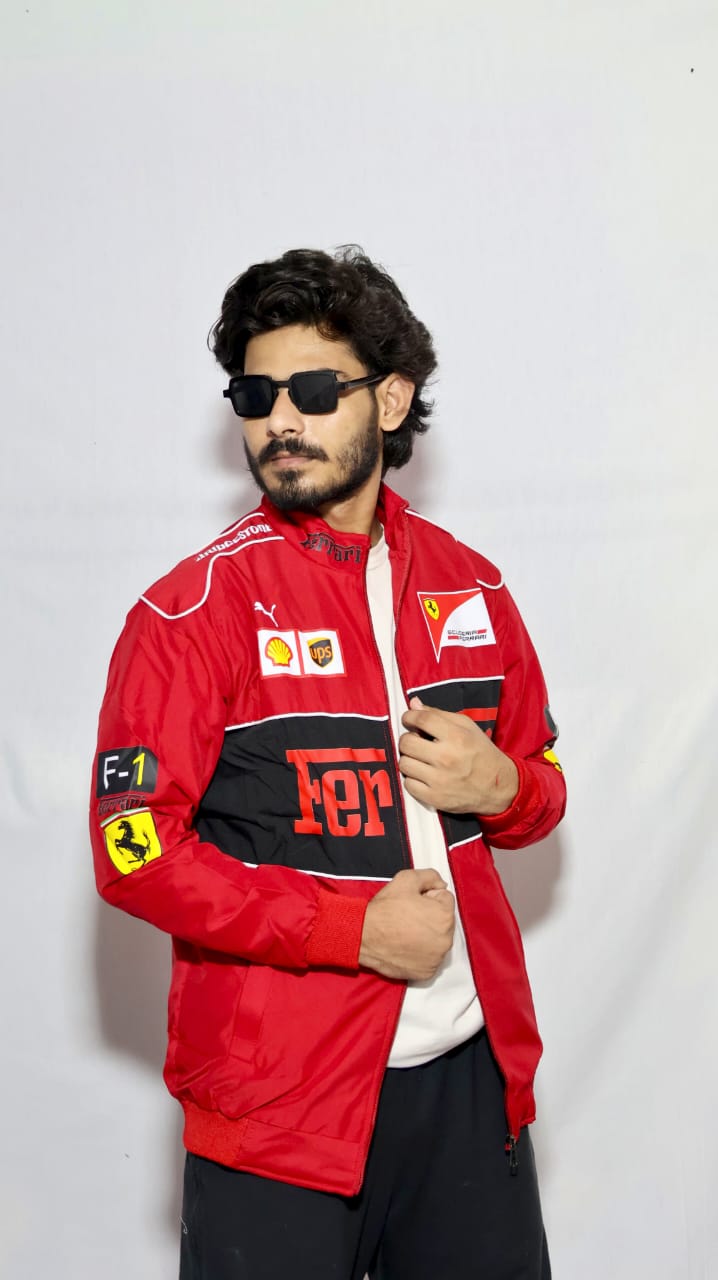 F1 Red Ferarri Printed Jacket