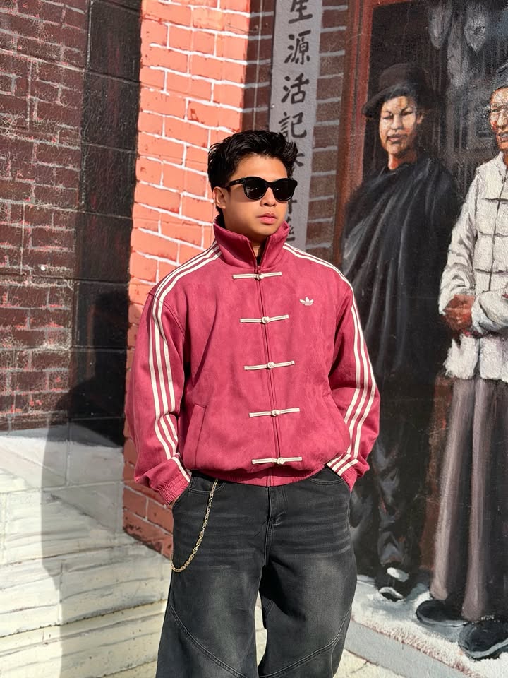 Dripheaven Premium Red Chinese Knot Jacket for Men – Korean Streetwear Casual Track Jacket