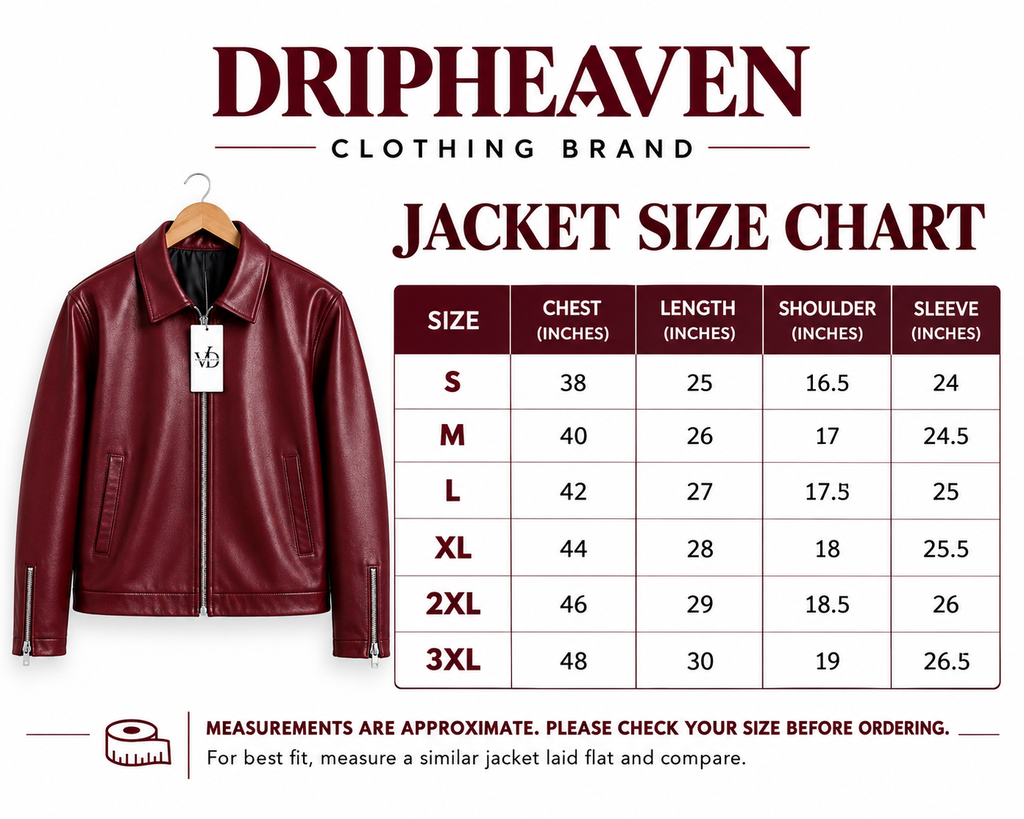 MAROON PLAIN UNISEX COLLAR LEATHER JACKET