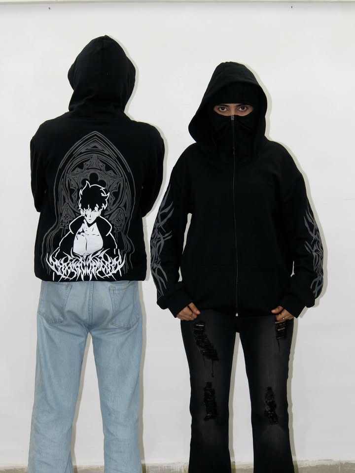 Shadow Hunter Zipper Balaclava – Inspired by Jin Woo from Solo Leveling