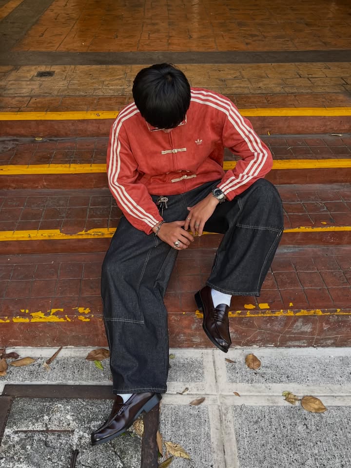 Dripheaven Red Chinese Knot Track Jacket – Premium Korean Streetwear