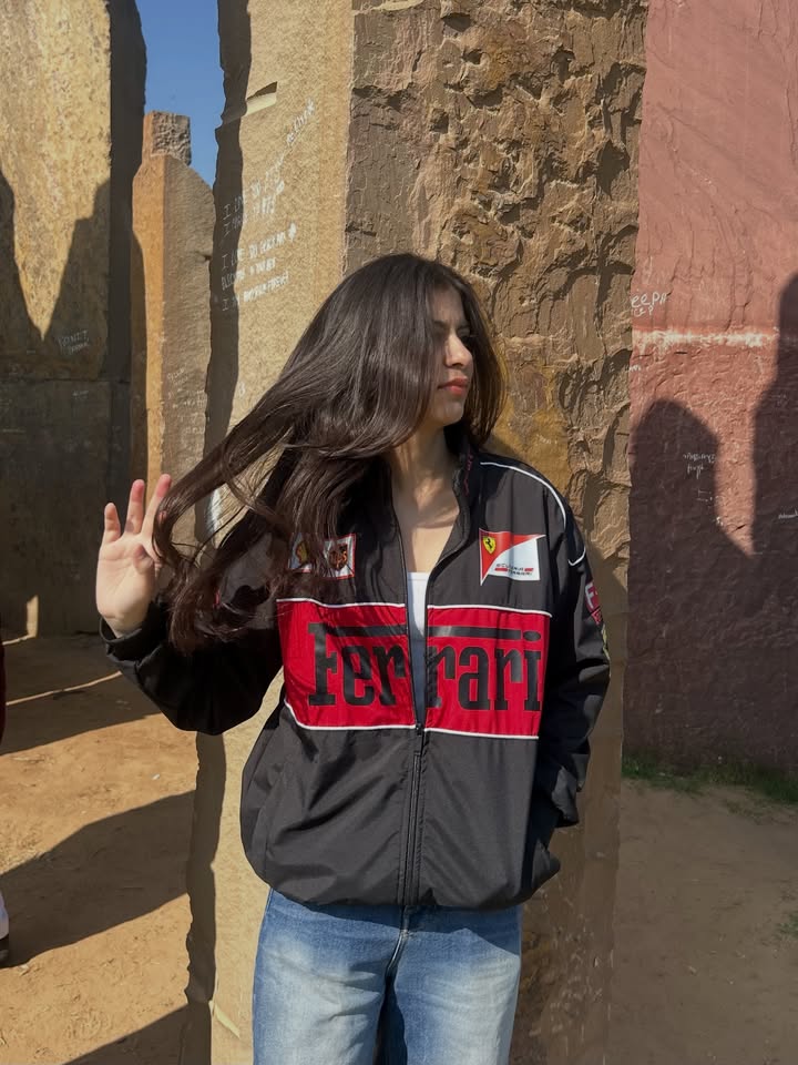 F1 Black printed Ferarri Jacket