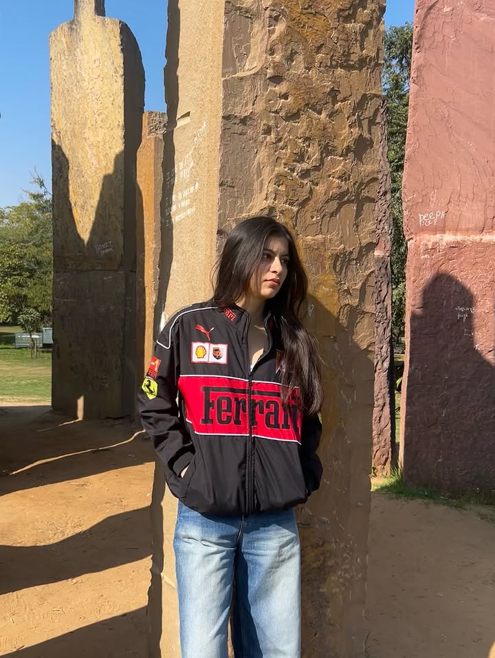F1 Black printed Ferarri Jacket