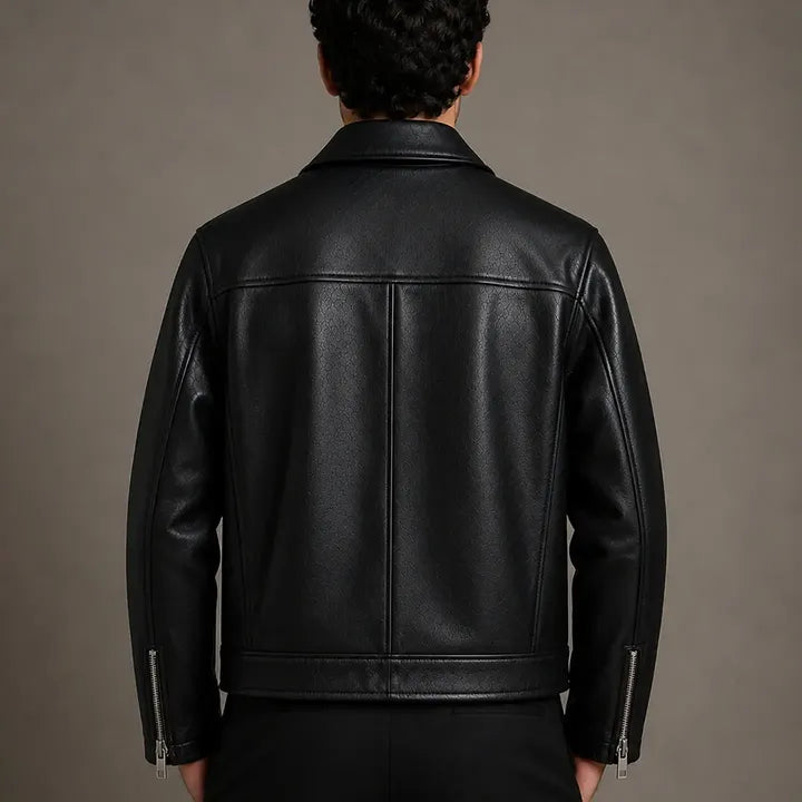 Dripheaven Premium Black Faux Leather Jacket – Luxury Look, Superior Quality & Stylish Design