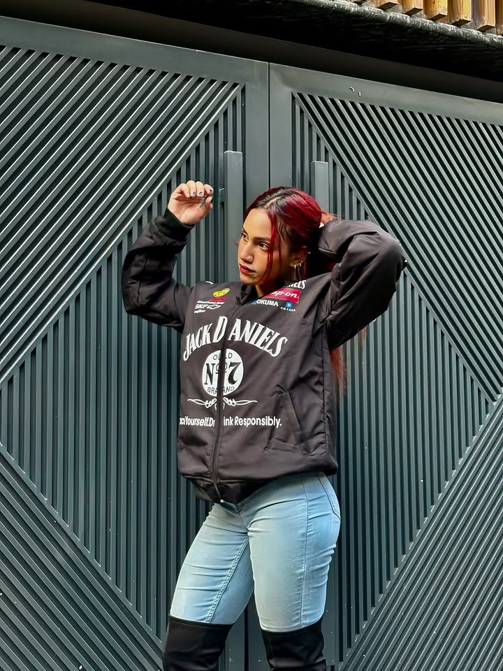 Jack Daniel's Premium Printed Racing Jacket – Bold Streetwear Unisex Zip-Up Winter Jacket