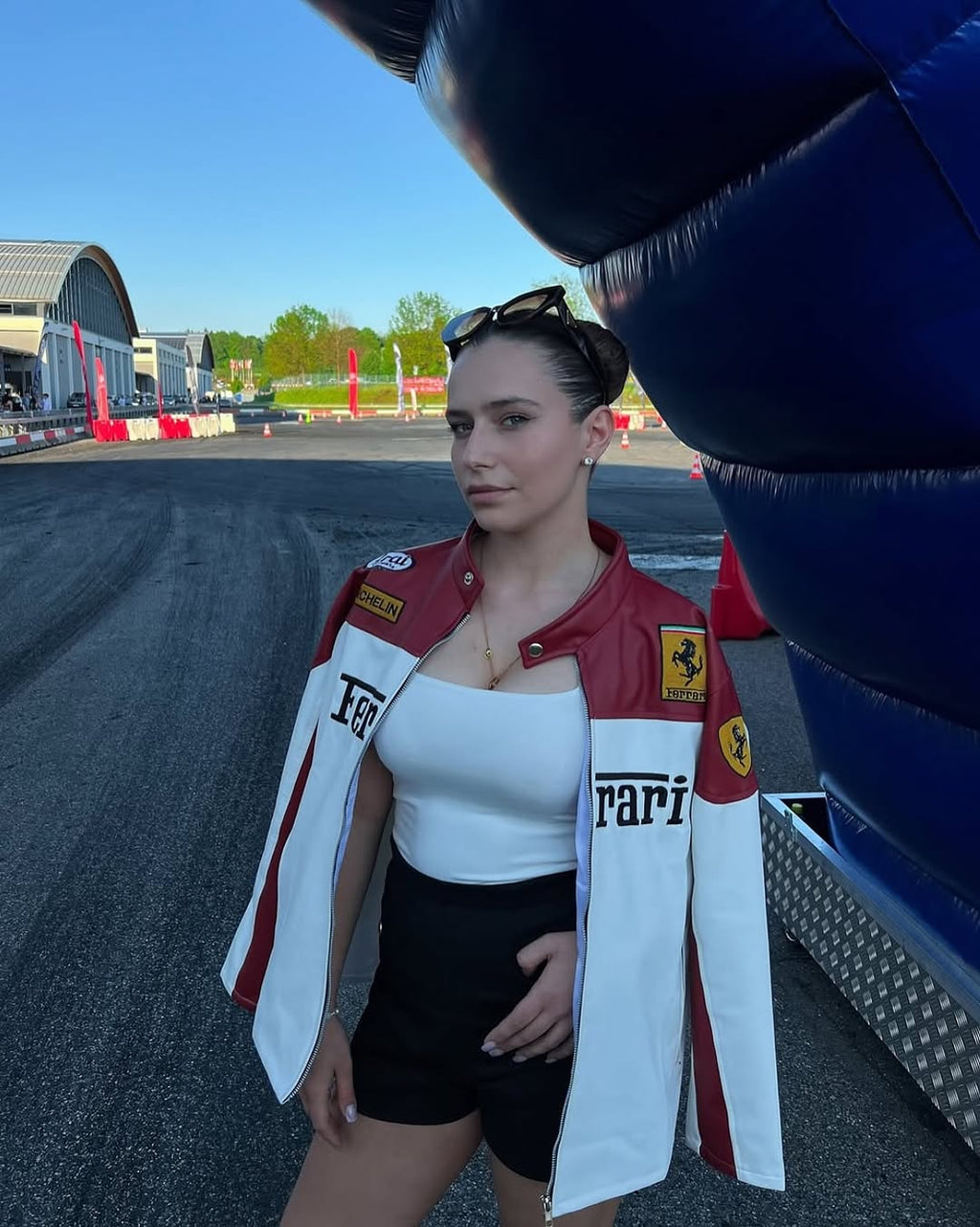 Ferrari F1 Vintage Leather Racing Jacket – Embroidered Motorsport Jacket, Premium Collectible