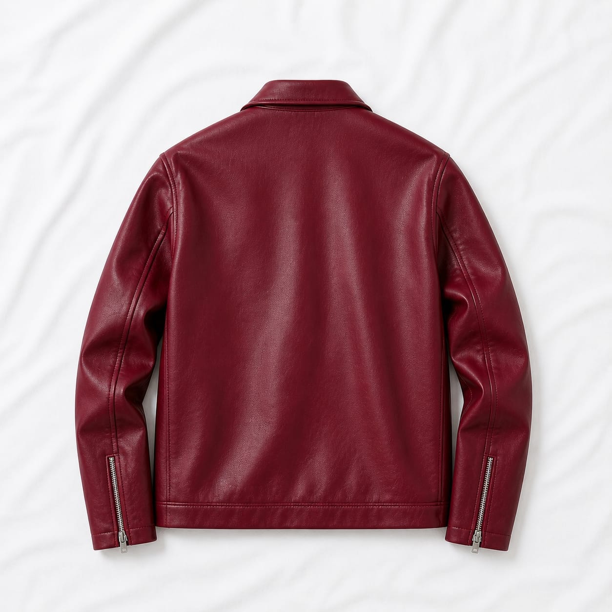 Black & Maroon Faux Leather Jacket Combo – Premium Streetwear | DripHeaven