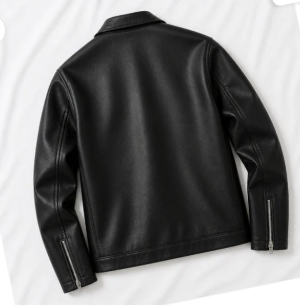 Black & Maroon Faux Leather Jacket Combo – Premium Streetwear | DripHeaven