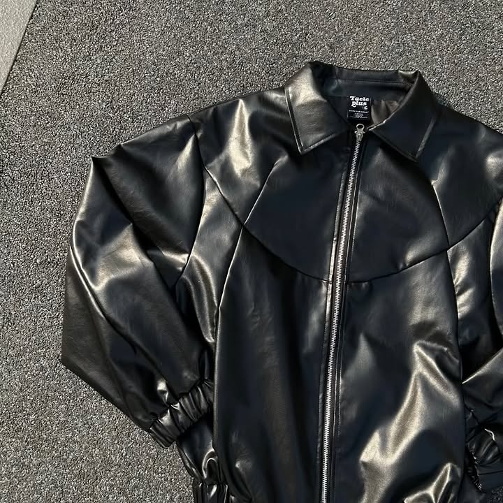 Premium Black Leather Jacket – High Quality Stylish Streetwear | Dripheaven Clothing Brand