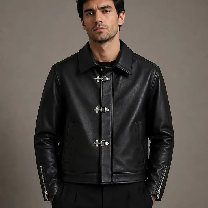 Dripheaven Premium Black Faux Leather Jacket – Luxury Look, Superior Quality & Stylish Design
