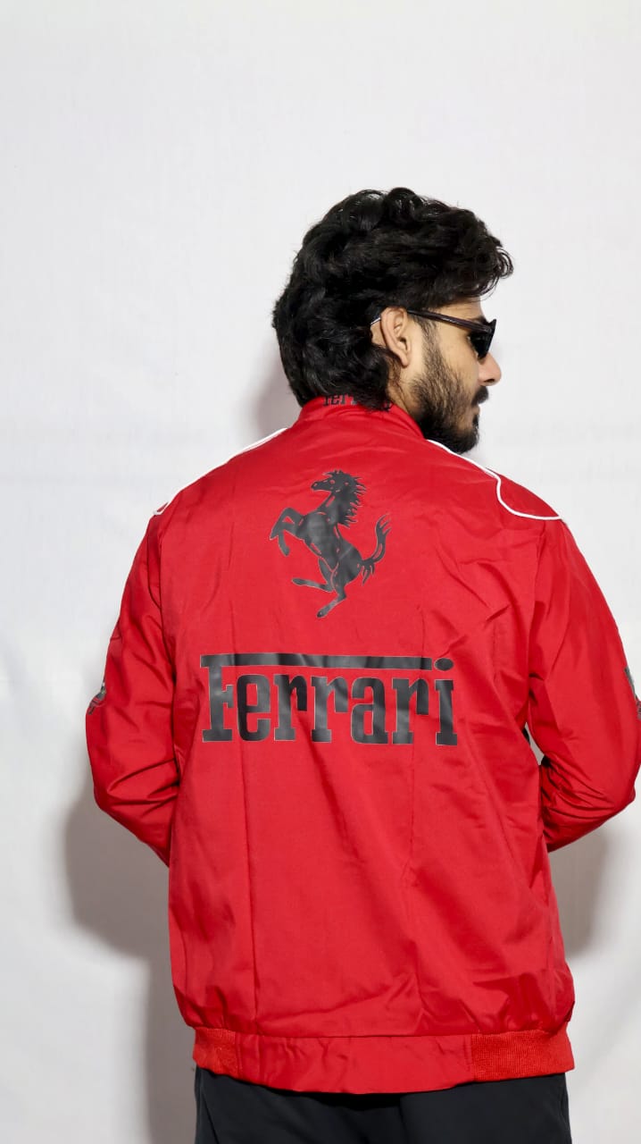F1 Red Ferarri Printed Jacket
