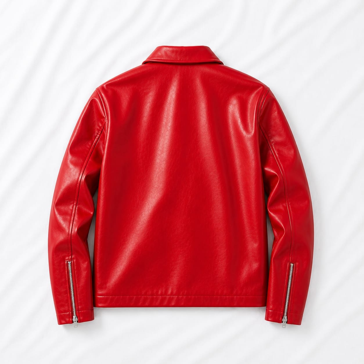 Red & White Faux Leather Jacket Combo – Premium Streetwear | DripHeaven