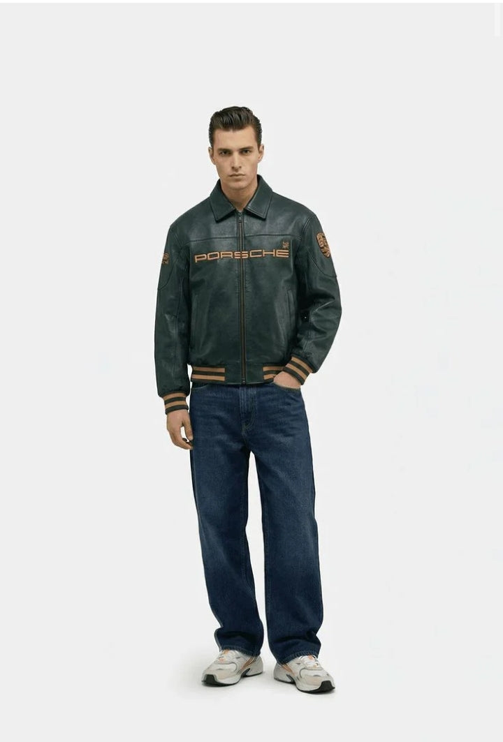 DripHeaven.in | Premium Racing Leather Jacket – Vintage Motorsport Streetwear