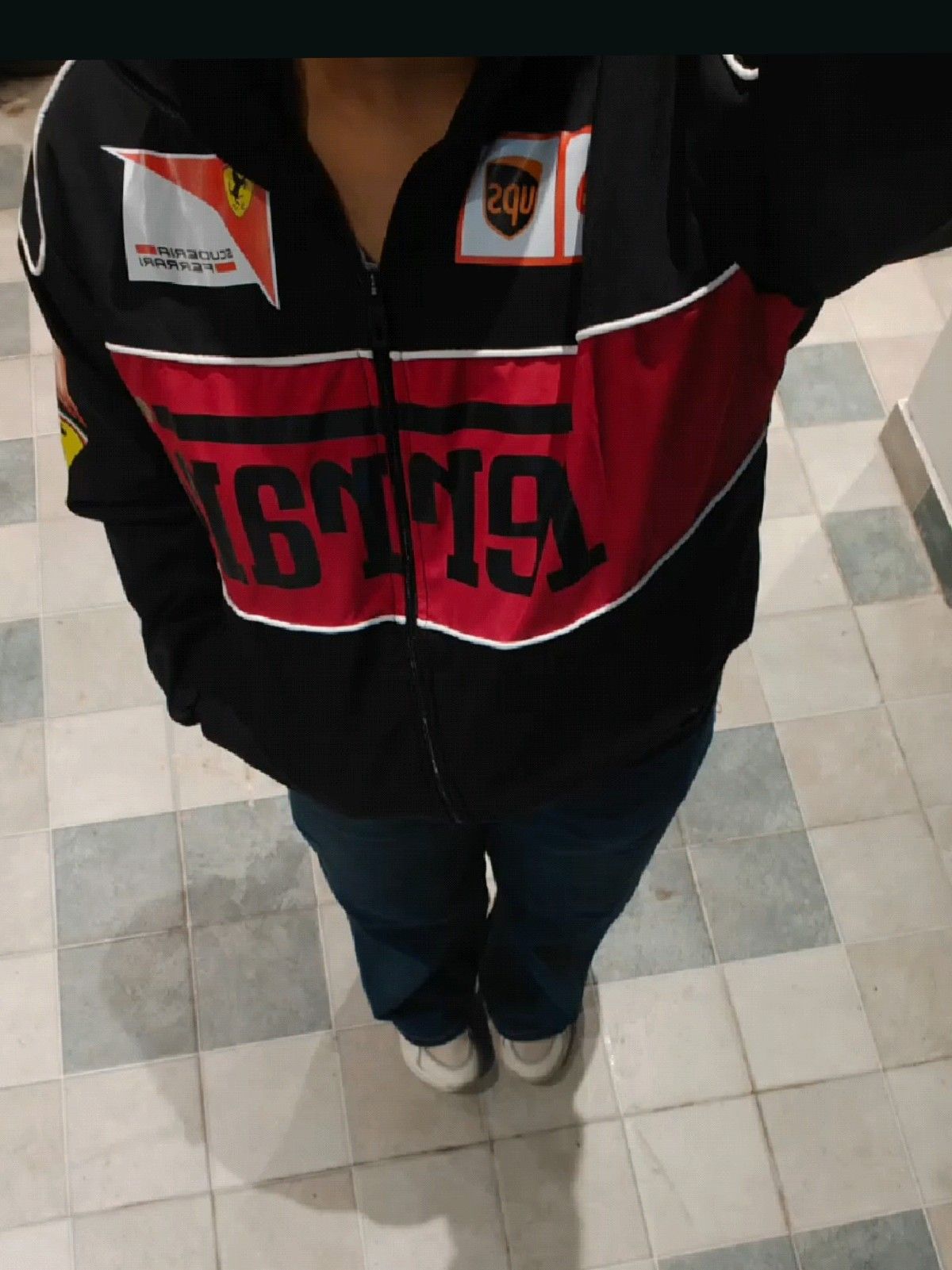 F1 Black printed Ferarri Jacket