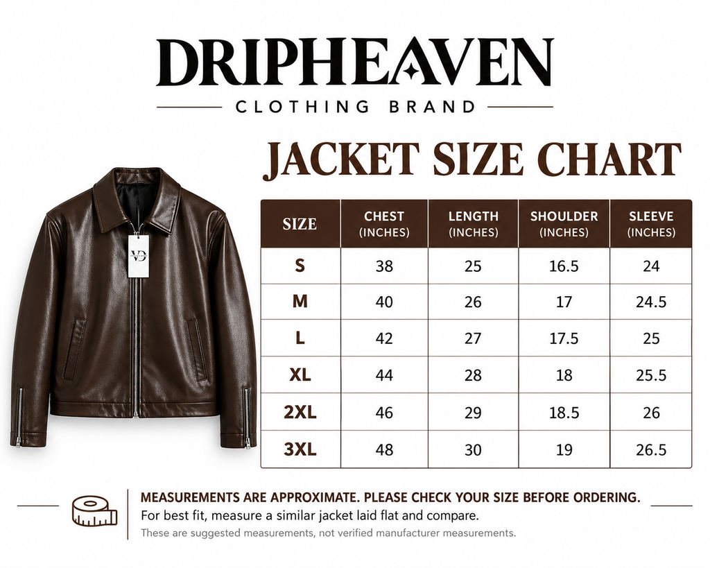 BROWN PLAIN UNISEX COLLAR LEATHER JACKET