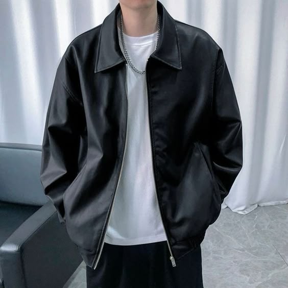 DripHeaven.in | Black Faux Leather Jacket | Premium Biker Streetwear | Luxury Edition | Limited Stock