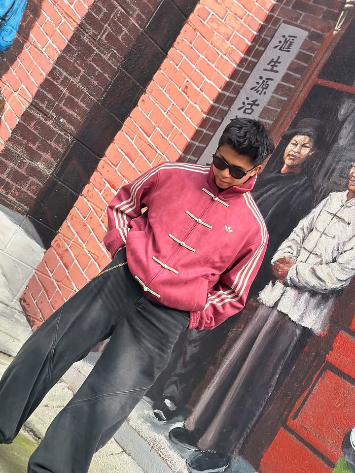 Dripheaven Premium Red Chinese Knot Jacket for Men – Korean Streetwear Casual Track Jacket
