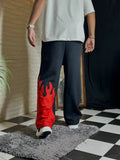 Fire Bottom Streetwear Pants – Flame Hem Design