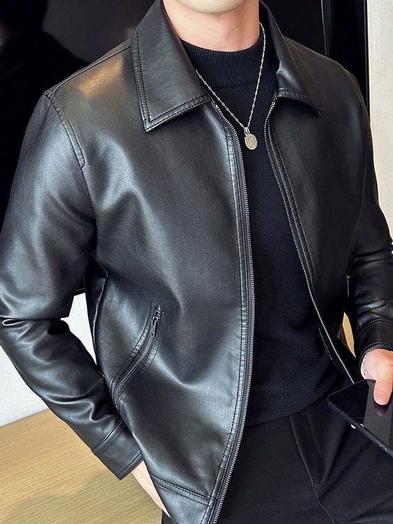 Black & Maroon Faux Leather Jacket Combo – Premium Streetwear | DripHeaven