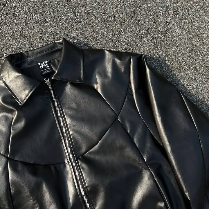 Premium Black Leather Jacket – High Quality Stylish Streetwear | Dripheaven Clothing Brand