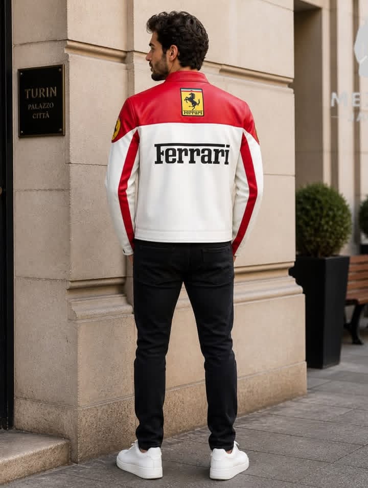 Ferrari Unisex Leather Jacket। DripHeaven