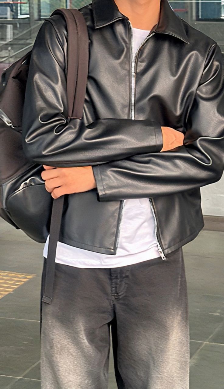 DripHeaven.in | Black Faux Leather Jacket | Premium Biker Streetwear | Luxury Edition | Limited Stock