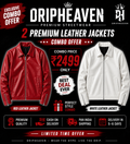 Red & White Faux Leather Jacket Combo – Premium Streetwear | DripHeaven