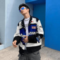 Blue & White Racing Varsity Jacket | Premium Streetwear Fashion | Dripheaven Clothing Brand