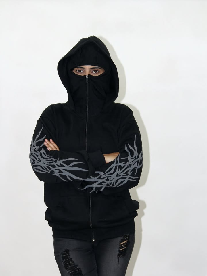Shadow Hunter Zipper Balaclava – Inspired by Jin Woo from Solo Leveling