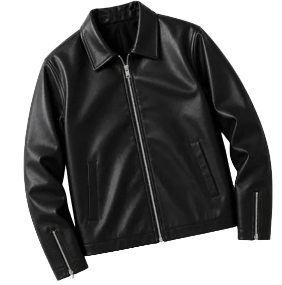 Black & Maroon Faux Leather Jacket Combo – Premium Streetwear | DripHeaven