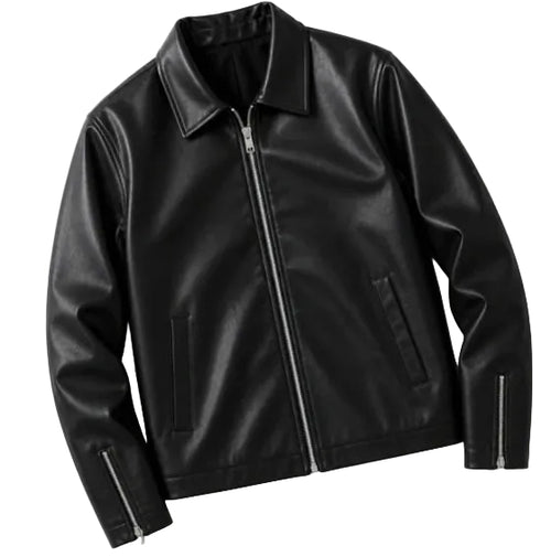 Black & Maroon Faux Leather Jacket Combo – Premium Streetwear | DripHeaven