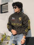 Porsche Motorsport Racing Jacket – Premium Black Zip-Up Streetwear | Embroidered Logo | Unisex