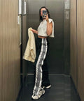 Black Button Straight-Leg Pants – Minimal Streetwear Style