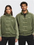 DripHeaven.in | Premium Olive Green Unisex Track Jacket – Luxury Streetwear Edition
