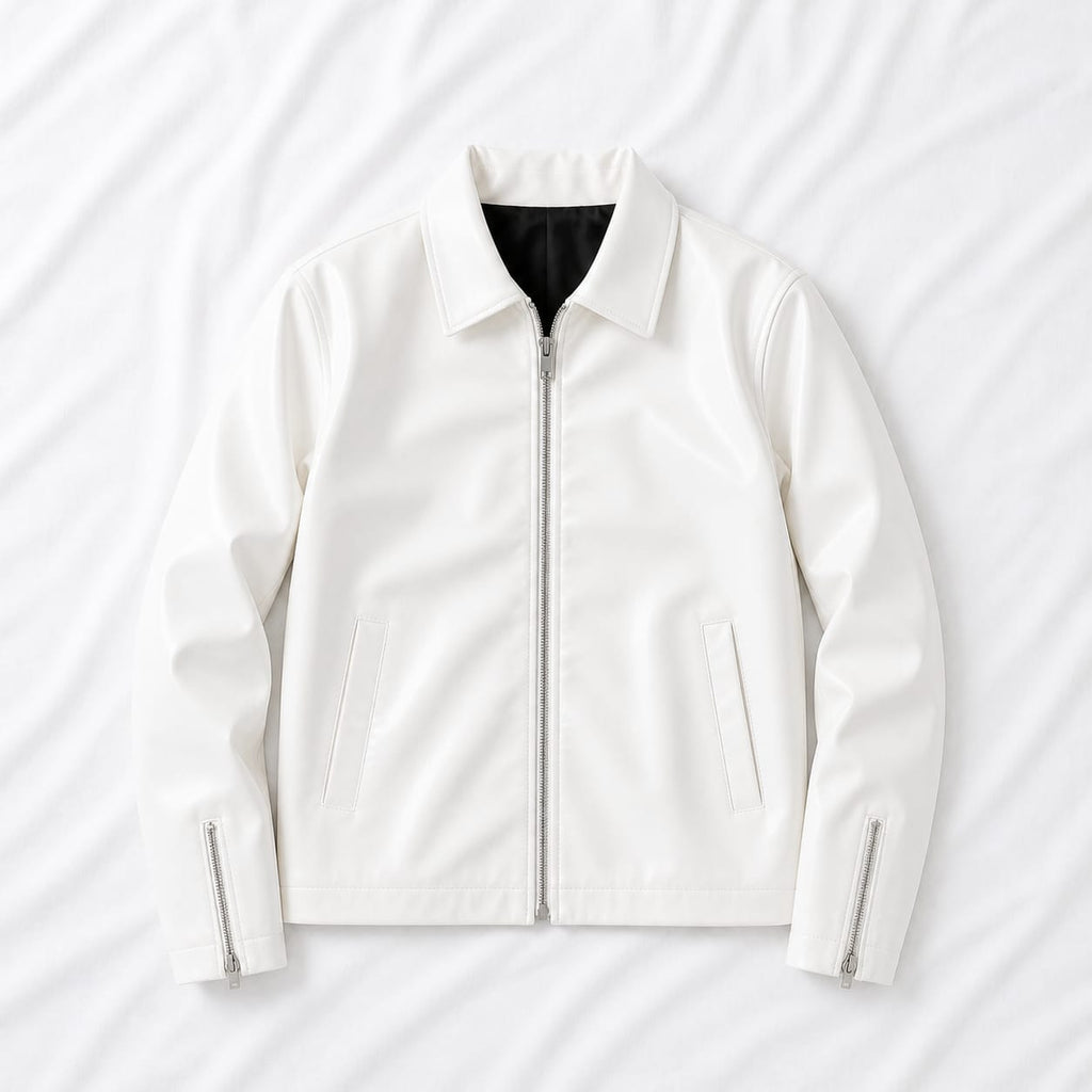 Red & White Faux Leather Jacket Combo – Premium Streetwear | DripHeaven